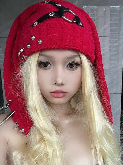 'Wrecking Rabbit' Y2K Punk Rabbit-Ear Hat AlielNosirrah