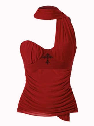 'Dazzling Summer' Mesh Halter Scarf Tube Built-In Padding Top AlielNosirrah