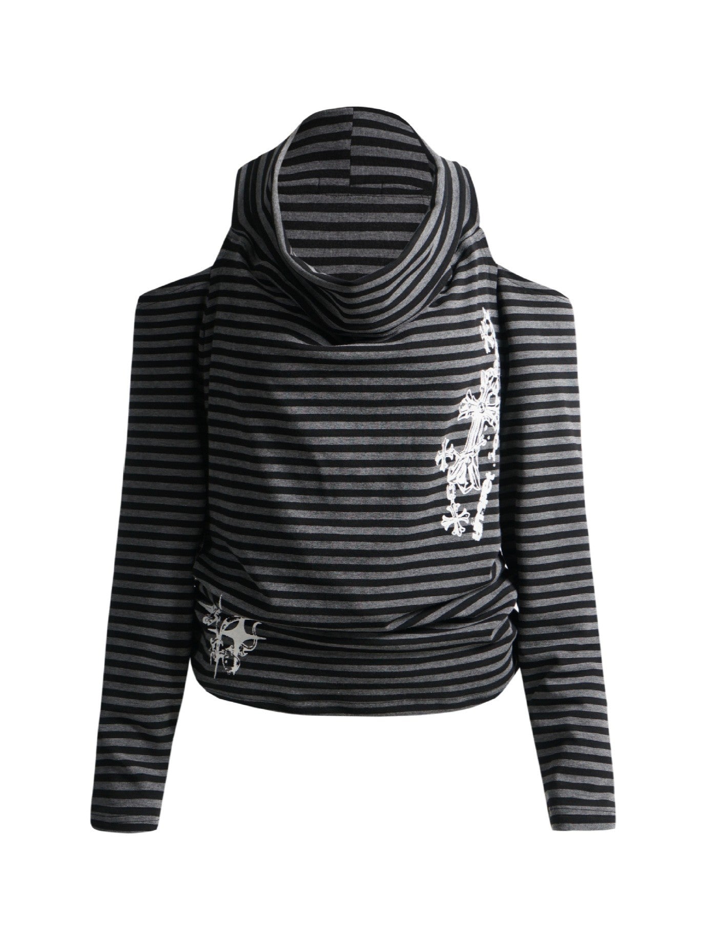 ’Sway & Style' Cross-Strap Off-Shoulder Long Sleeve Tee AlielNosirrah