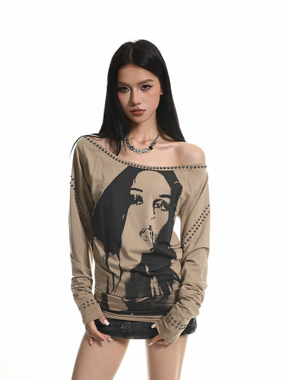 vintage-mirage-vintage-studded-portrait-print-off-shoulder-long-sleeve-top-2