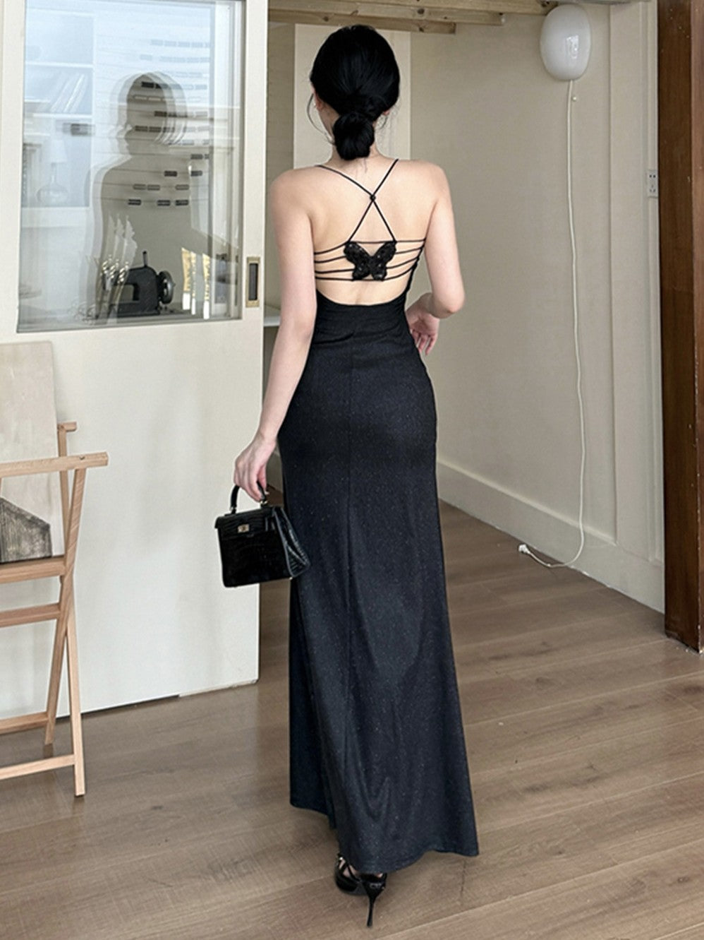 ’Twilight Siren' Sequined Butterfly Backless Dress AlielNosirrah