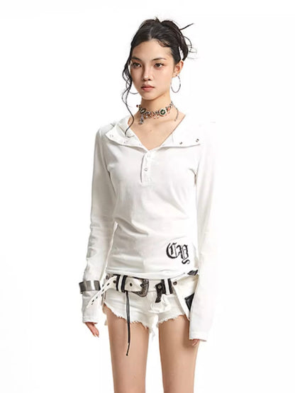 ’Slim & Chic' Urban Trendy Fit Long Sleeve Hoodie Tee (Copy) AlielNosirrah