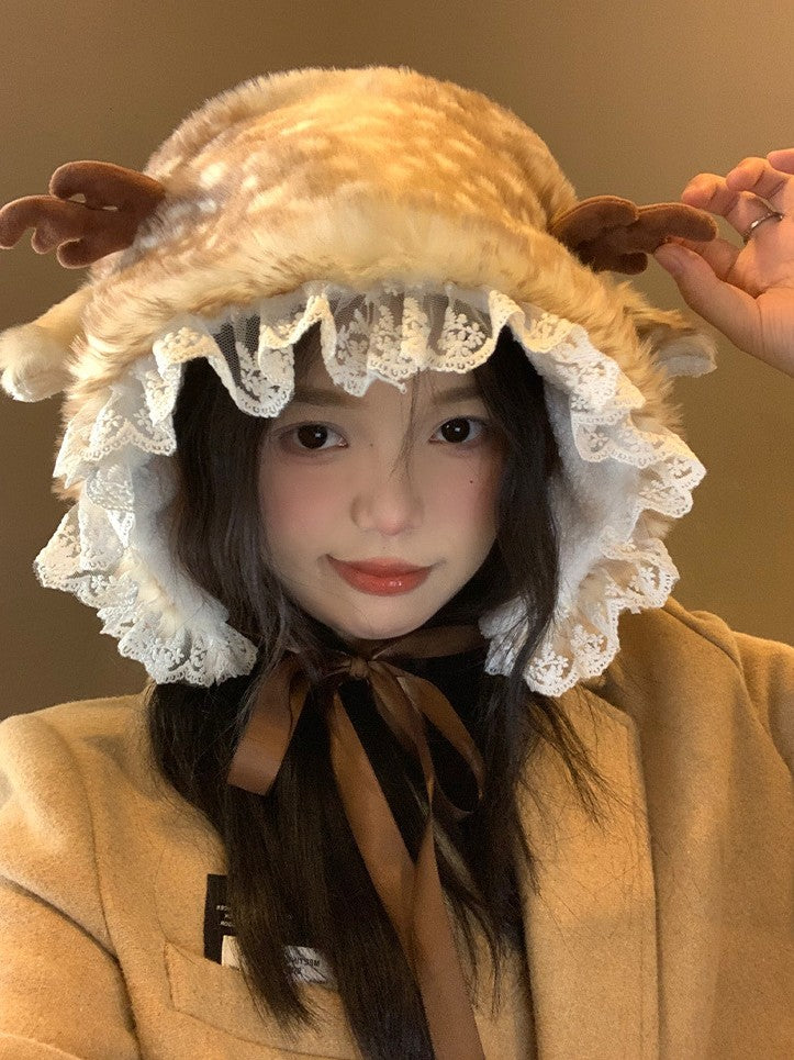 'Wild One' Y2k Streetstyle Fluffy Leopard Cap AlielNosirrah