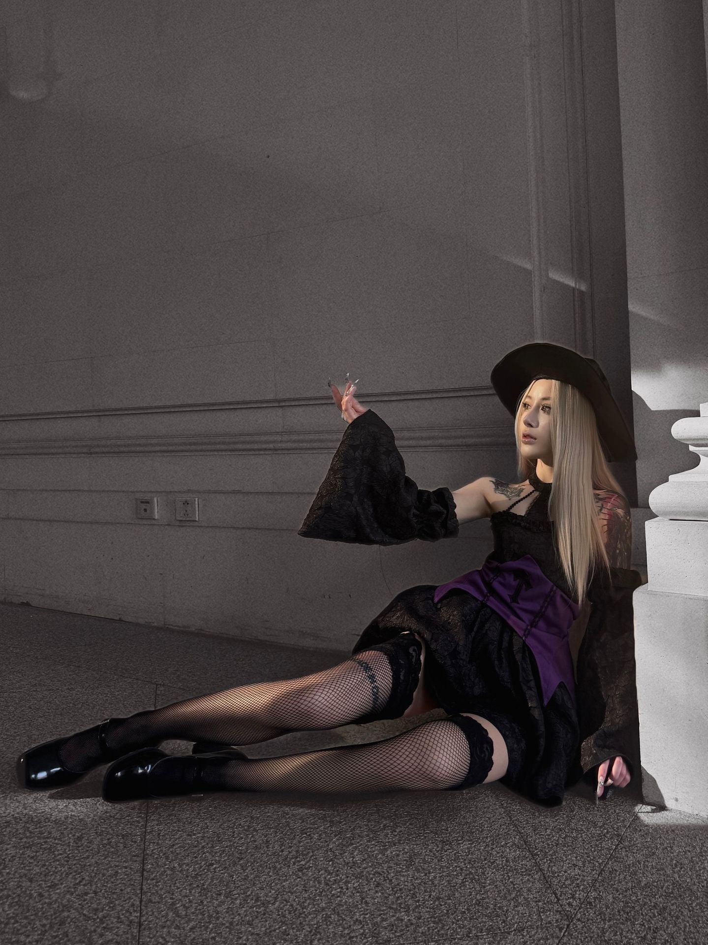 'Violet Sorceress' Dark Enchantress Gothic Purple Witch Costume (Copy) AlielNosirrah