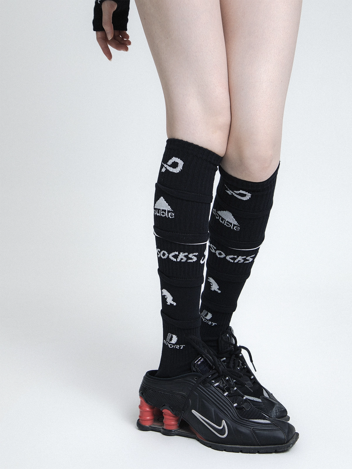 'Matchday' Sporty Y2K Football Knee Socks & Sleeve Cover Set