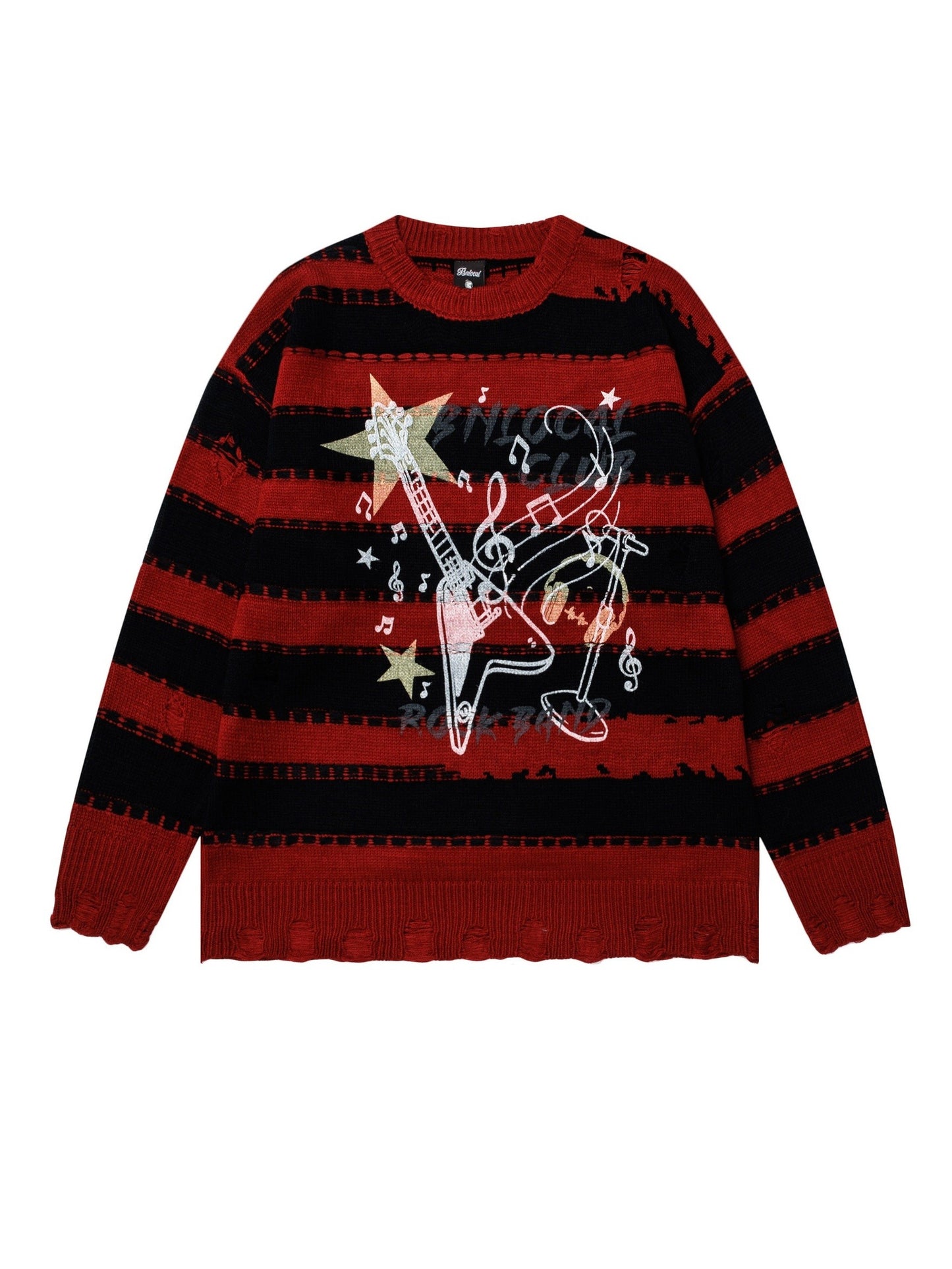 'Starstruck Rhythm‘ Vintage Star-Stripe Sweater AlielNosirrah
