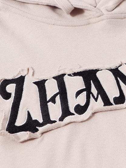 'Feral Cat' Cropped Print Drawstring Spicy Street Hoodie (Copy) AlielNosirrah