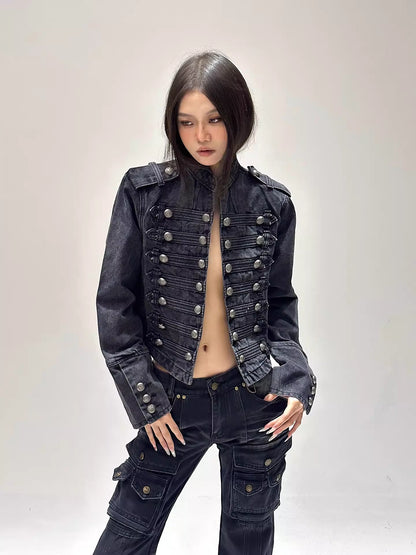 'Imperra' Vintage Palace-Style Denim Jacket AlielNosirrah