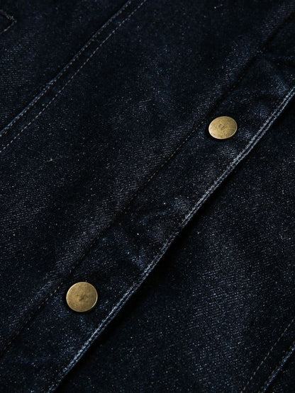 'Blue Haven' Vintage Fur-Collar Cropped Denim Puffer Jacket AlielNosirrah