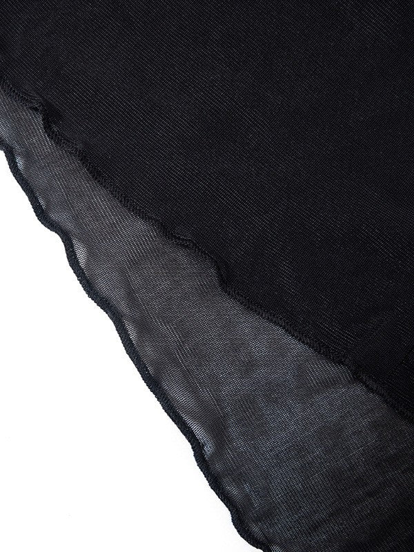 'Mistline' Tie-Up Sheer Mesh Longline Cardigan AlielNosirrah
