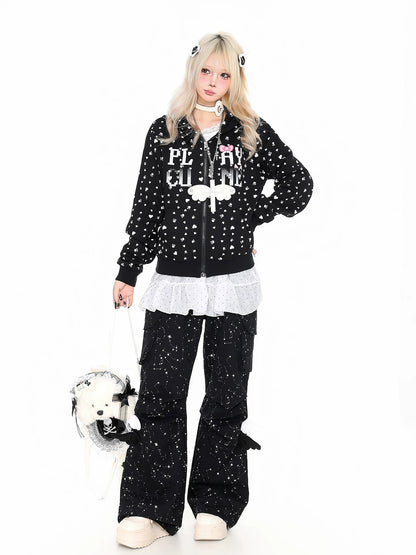 'Paw Sweetie' Sweet Animal Paw Print Y2K Jacket (Copy) AlielNosirrah