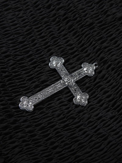 'Nocturne Lace' Goth Lace-Trim Off-Shoulder Dress AlielNosirrah