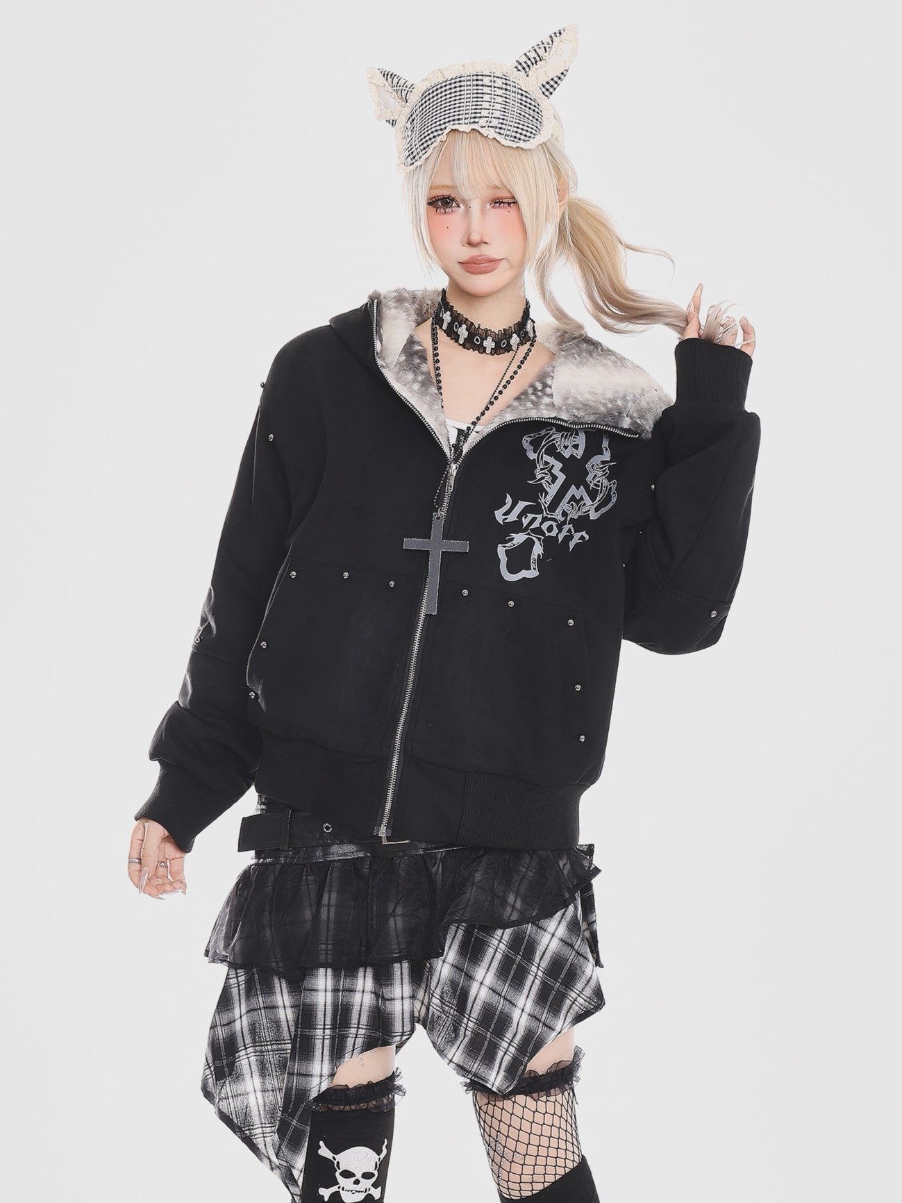 'Kitty Nova' Y2K Cat-Ear Cozy Hooded Puffer Jacket (Copy) AlielNosirrah