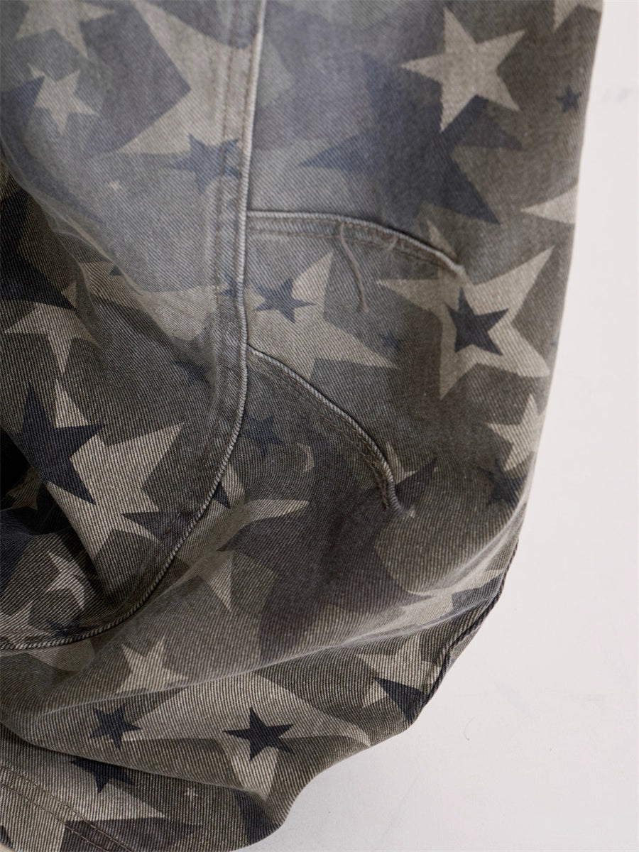 'Starlit Camo' Oversized Vintage Streetwear Hot Girl Camo Cargo Stylish Casual Pants AlielNosirrah