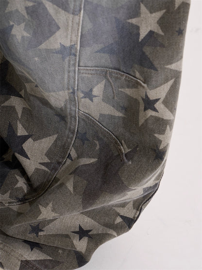 'Starlit Camo' Oversized Vintage Streetwear Hot Girl Camo Cargo Stylish Casual Pants AlielNosirrah