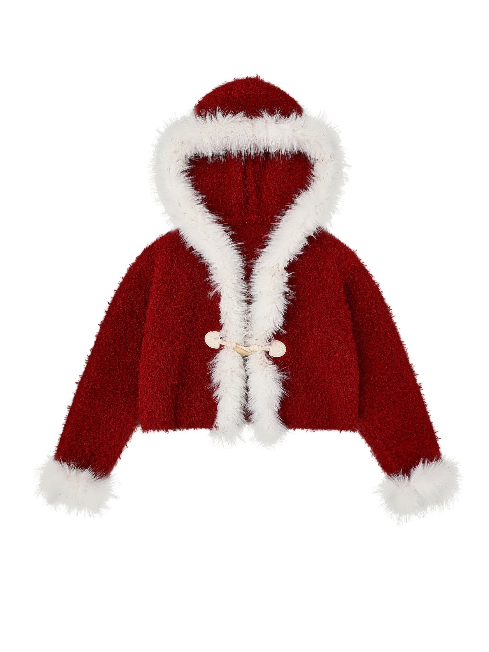 'Snowbound' Vintage Fleece-Lined Toggle Hooded Sweater AlielNosirrah