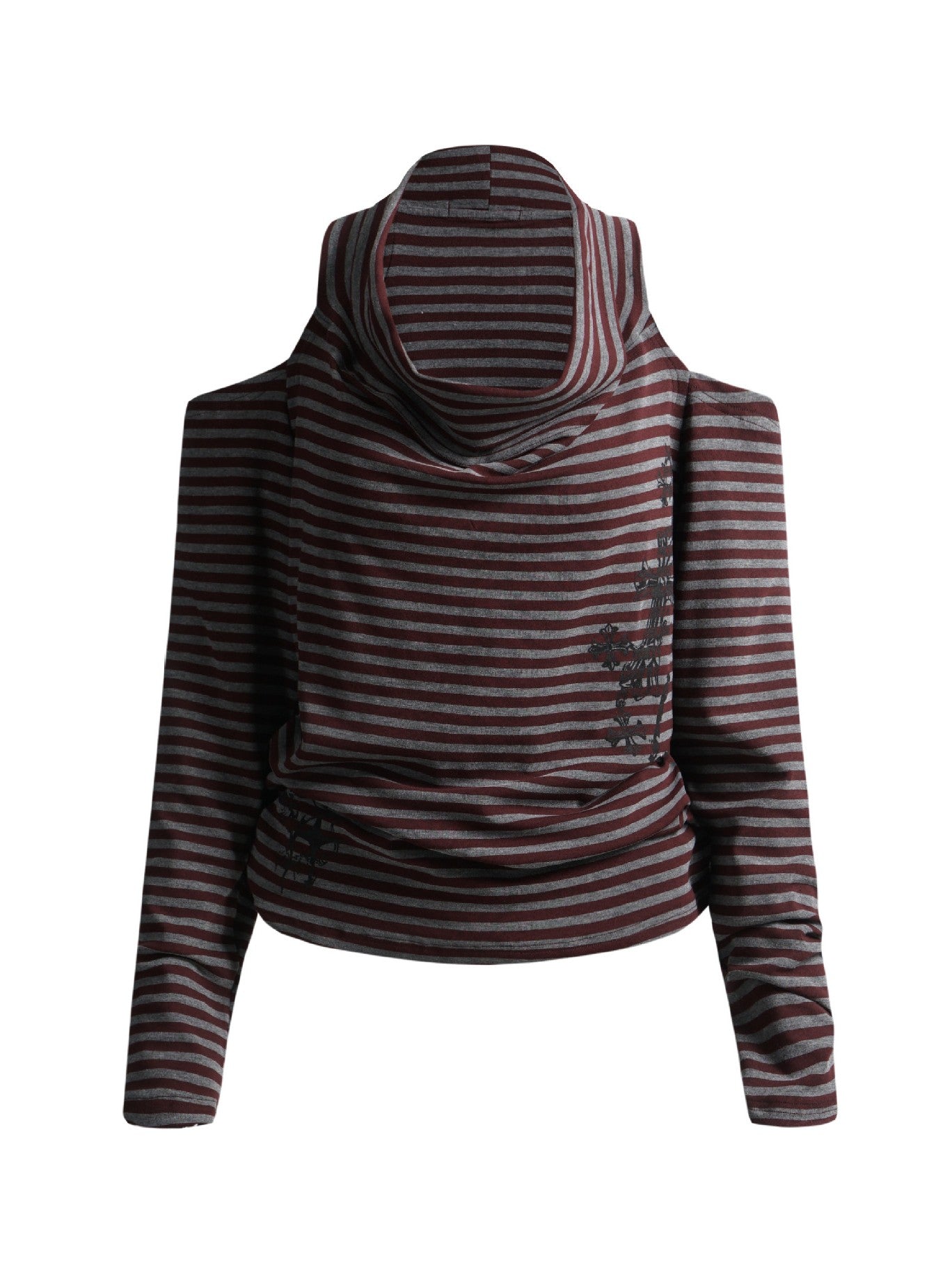 ’Sway & Style' Cross-Strap Off-Shoulder Long Sleeve Tee AlielNosirrah