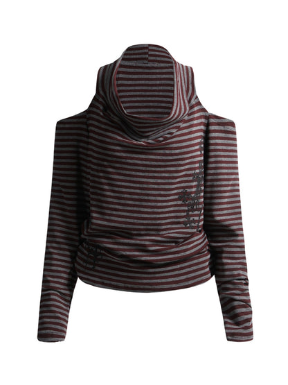 ’Sway & Style' Cross-Strap Off-Shoulder Long Sleeve Tee AlielNosirrah