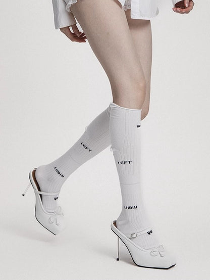 'Goal Rush' Solid Letter Trim Roll-Top Soccer Socks