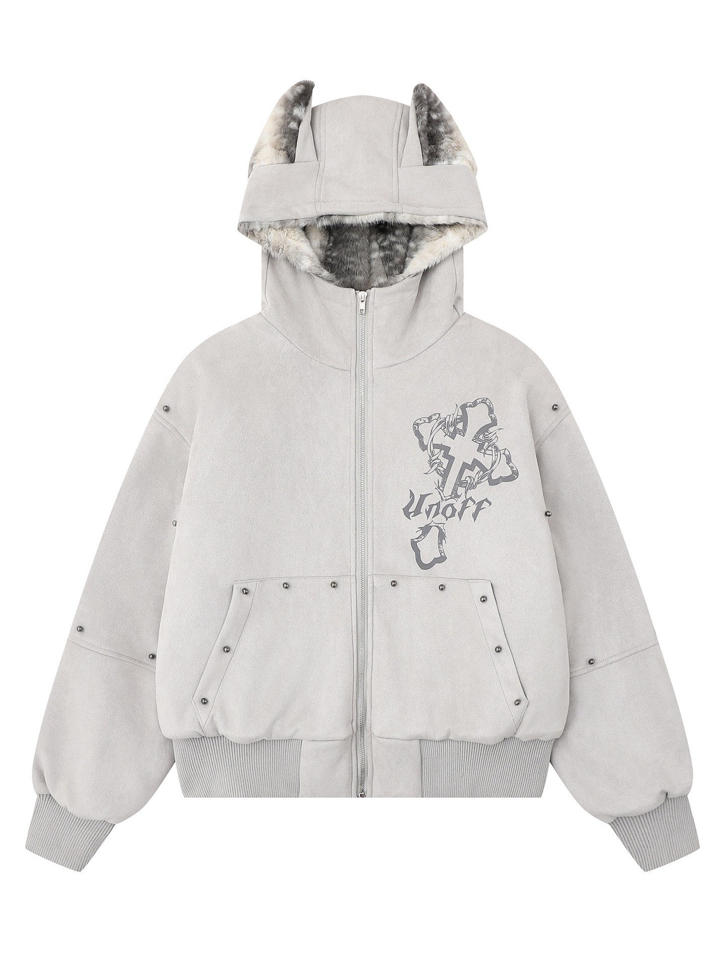 'Kitty Nova' Y2K Cat-Ear Cozy Hooded Puffer Jacket (Copy) AlielNosirrah