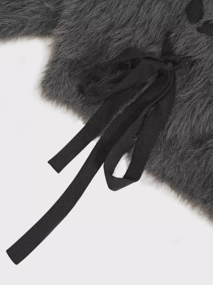 'Moon Bunny' Faux Fur Rabbit Ear Hoodie Cardigan AlielNosirrah