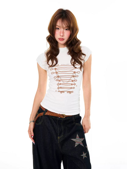 'Wild Static' Y2K Punk Streetwear T-Shirt AlielNosirrah