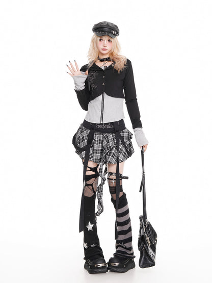 'Rogue Patch' Y2K Patchwork Knit Long Sleeve Tee AlielNosirrah