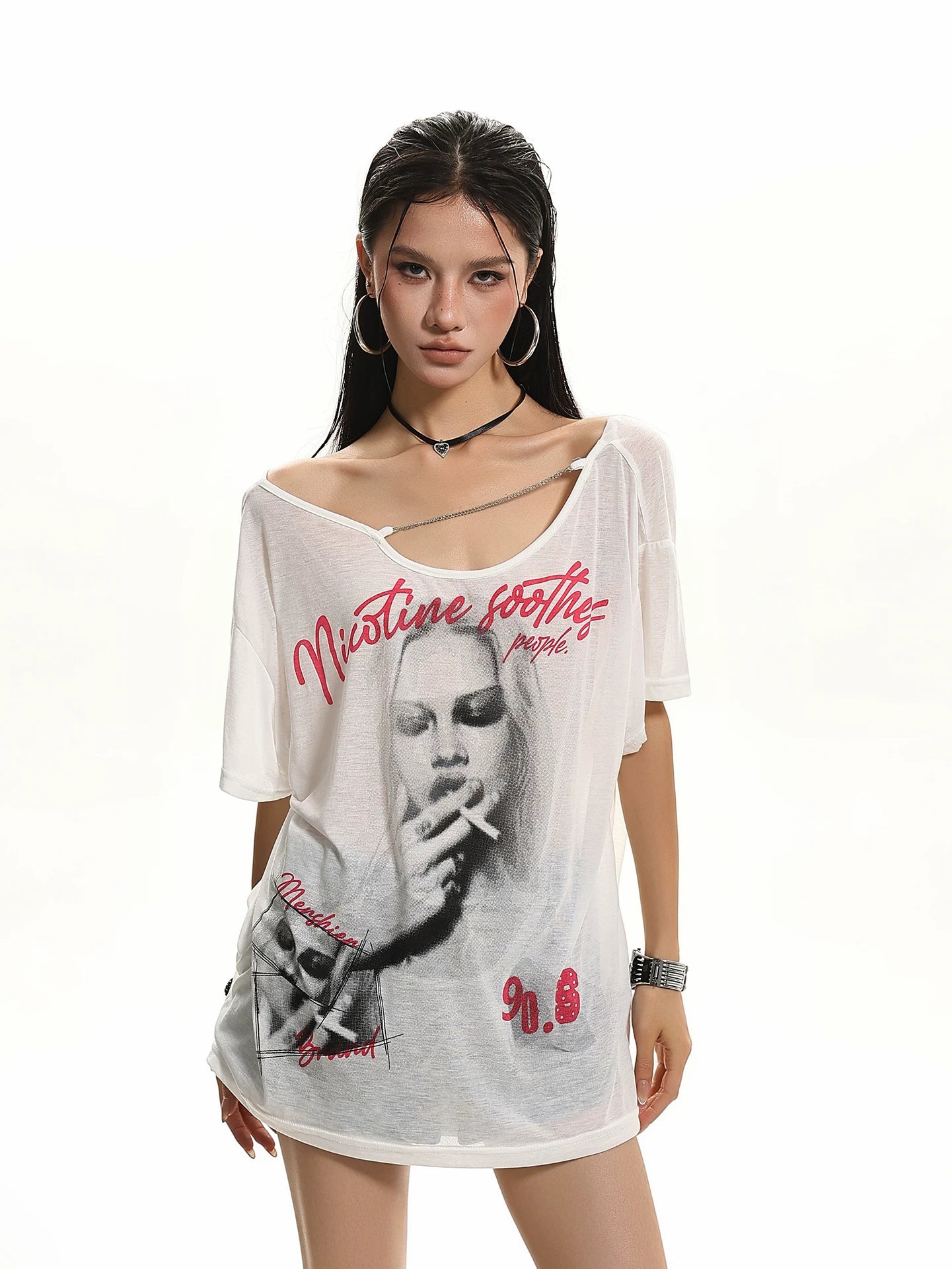 'Old Soul' Vintage Graphic Print Short Sleeve T-Shirt AlielNosirrah