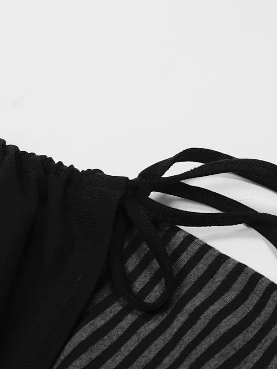 'Westside' Vintage Striped High-Waist Casual Shorts AlielNosirrah
