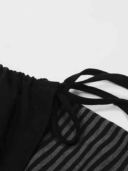 'Westside' Vintage Striped High-Waist Casual Shorts AlielNosirrah
