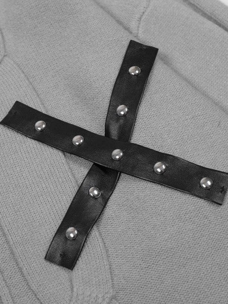 'Campus Crush' Layered-Style Polo Collar Knit Sweater AlielNosirrah