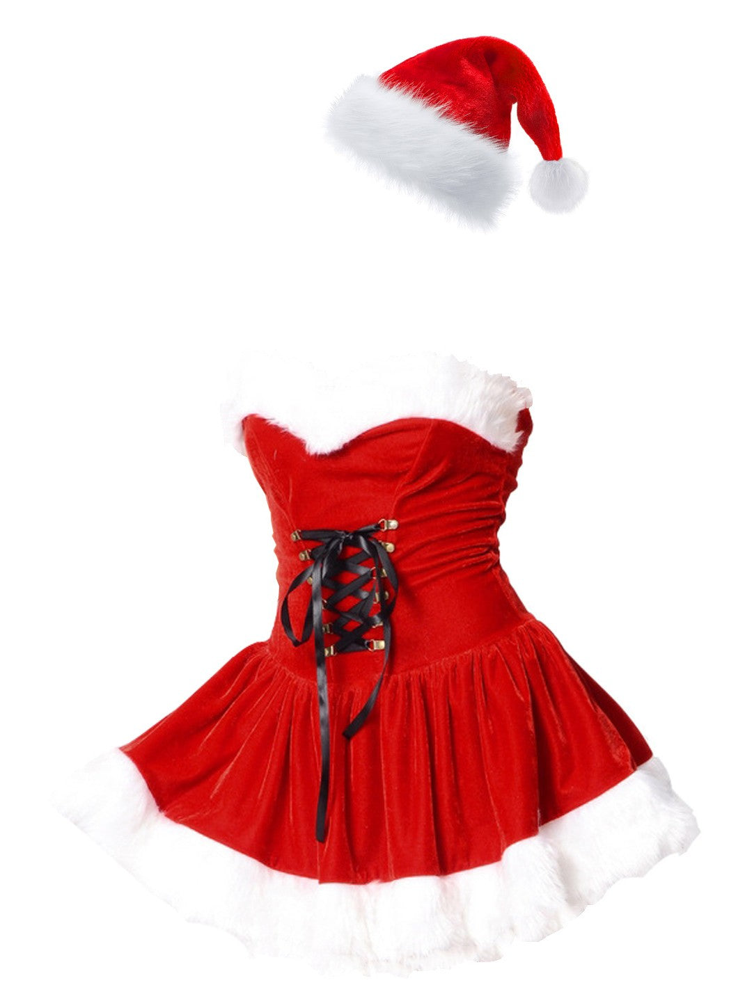 'Santa’s Secret' Christmas Red Strap Dress Set (Copy) AlielNosirrah