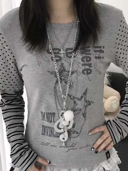 'Melody of Hearts' Y2K Angel Music Note Wing Necklace AlielNosirrah