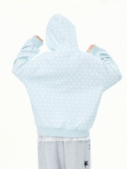 'Kitty Star' Allover Cat Star Pattern Hoodie AlielNosirrah