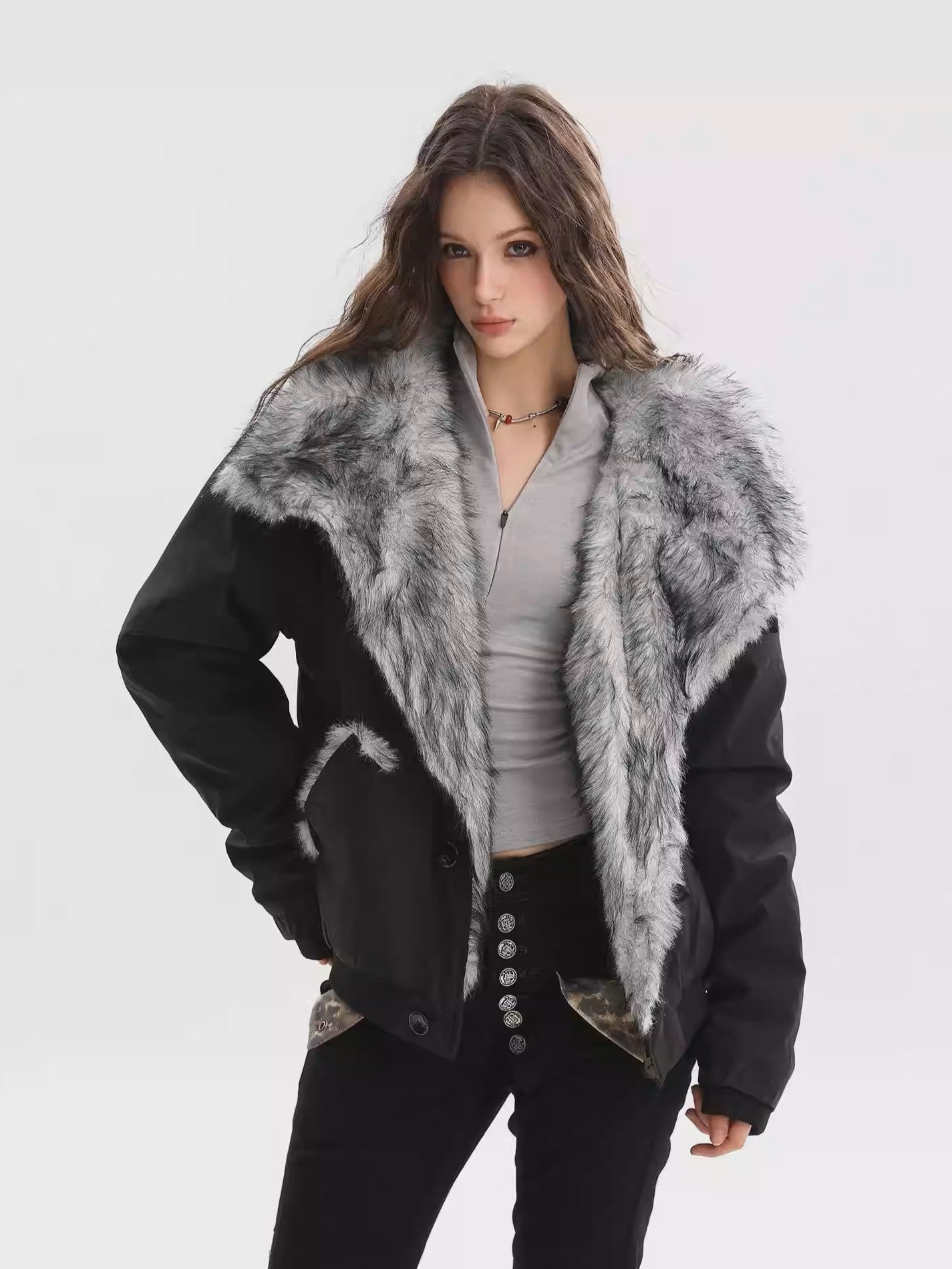 'Furstorm' Urban Cropped Puffer Jacket AlielNosirrah