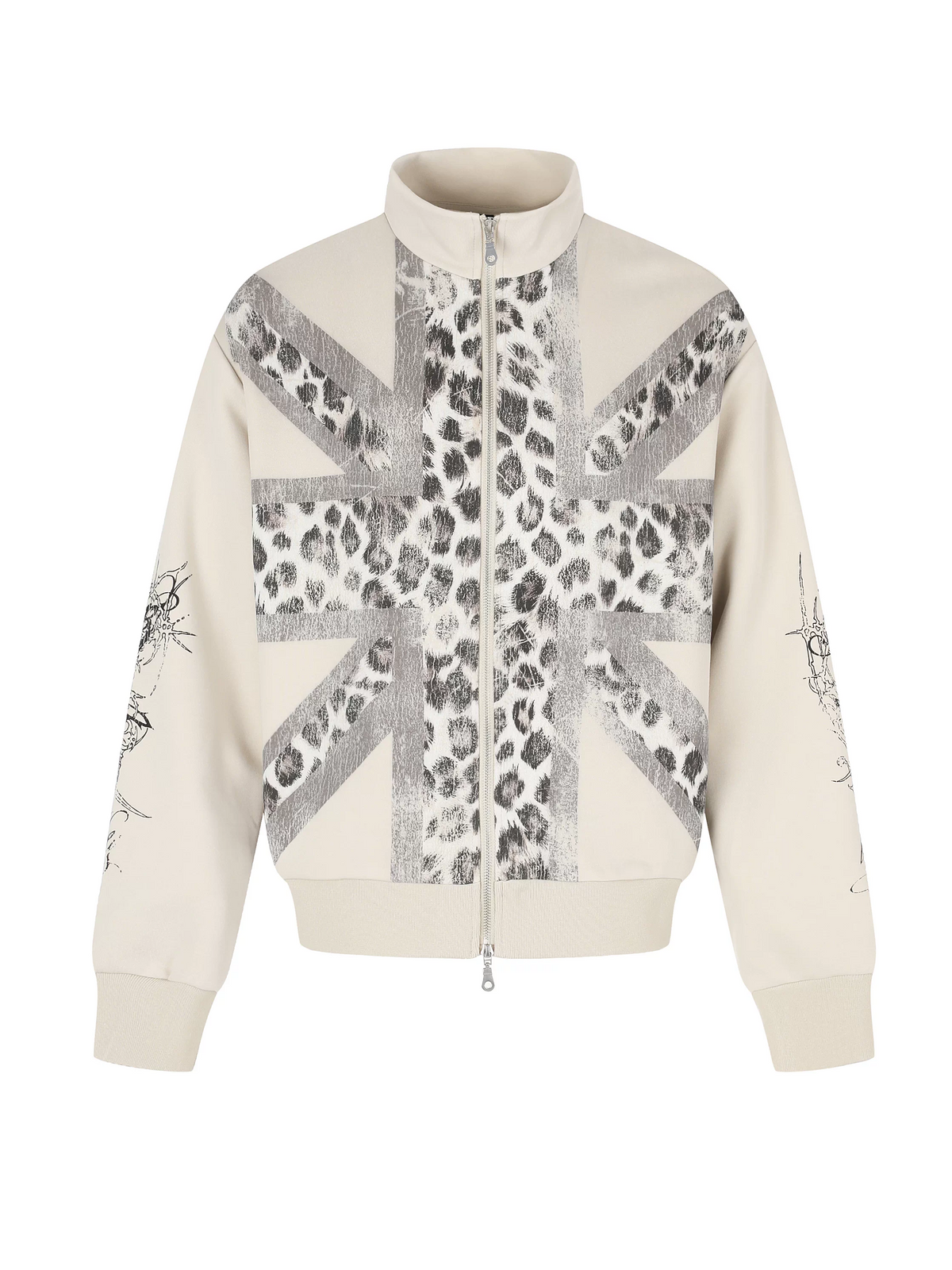 'Wild Flag' Street Style Union Jack Leopard Print Jacket