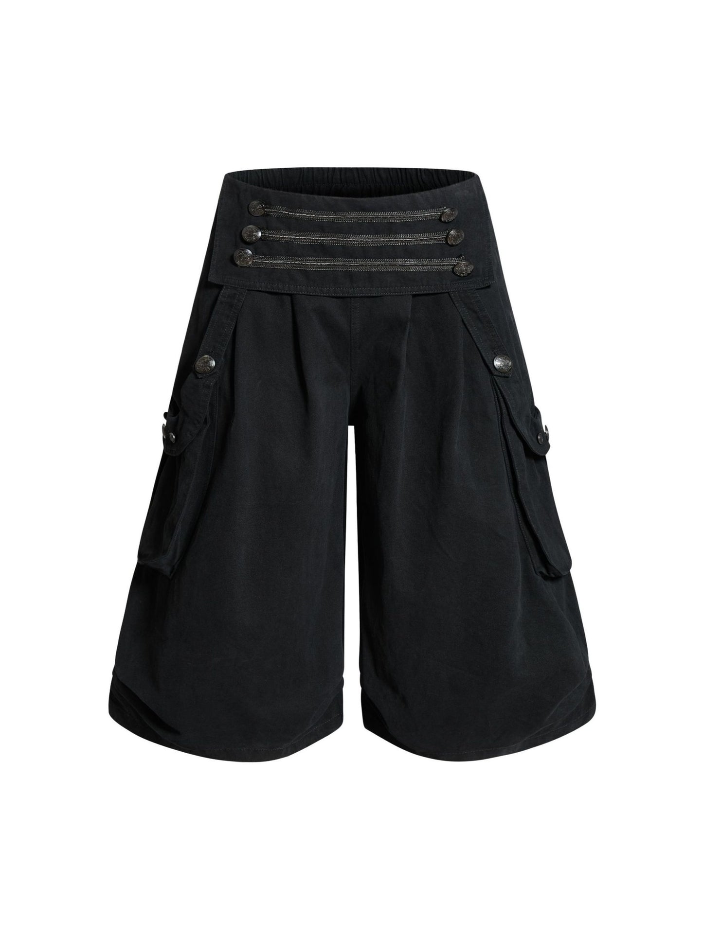 'Street Wideleg' Y2K Loose Wide Leg Cargo Capri Pants