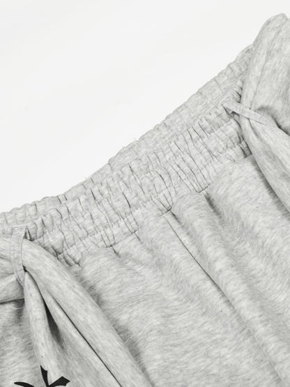 'Crosswalk' Street-Style Cross Print Casual Fleece Pants AlielNosirrah