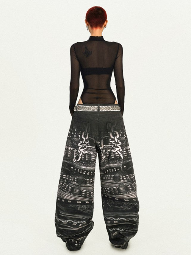 'Serpent Kiss' Cyberpunk Sheer Mesh Bodysuit (Copy) AlielNosirrah