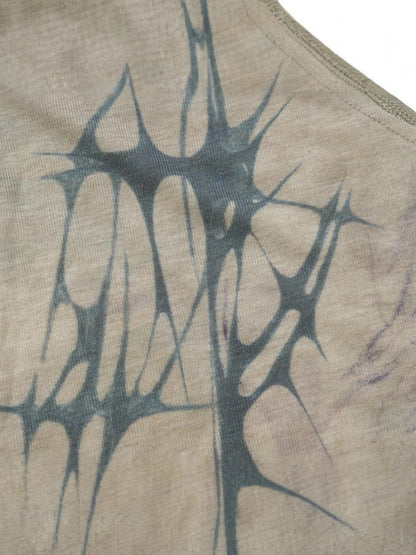 ’Shadow Drift' Subculture Hot Girl Streetwear Draped Neck Hooded Loose Sleeveless Tank Top AlielNosirrah