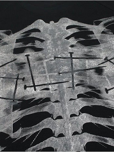 'BoneEcho' Gothic Skeleton Print Short Sleeve T-Shirt