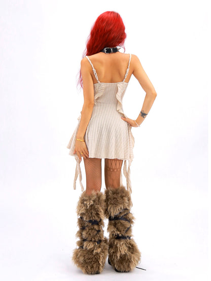 'Golden Hour' Irregular Ruffle Tube Dress Midi Skirt (Copy) AlielNosirrah