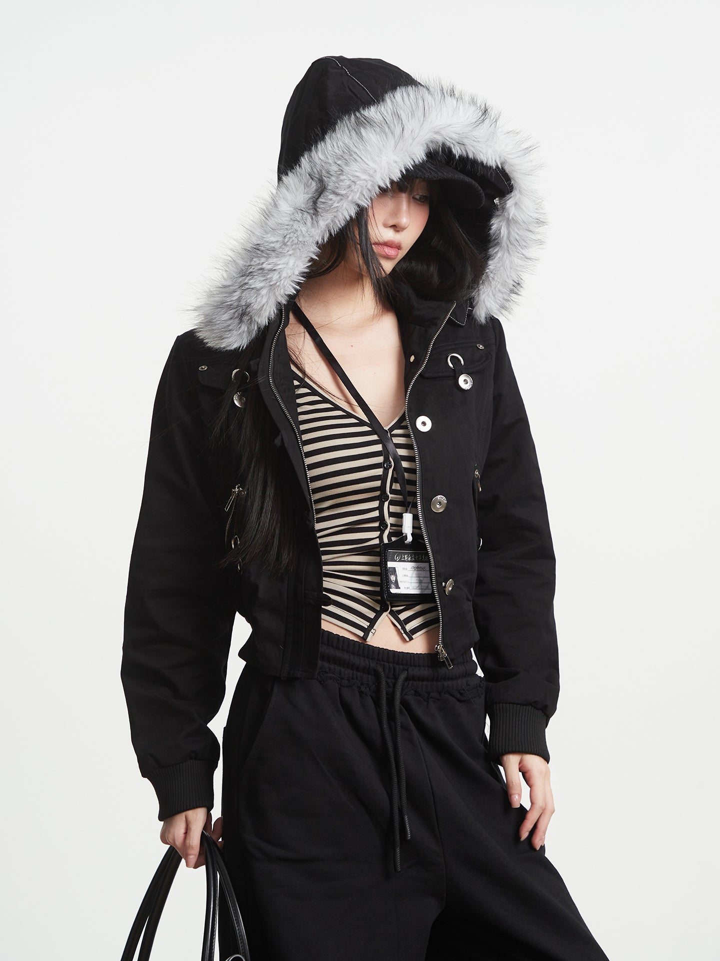 'Urban Heritage' Retro Streetwear Detachable Fur Embroidered Street Jacket (Copy) AlielNosirrah