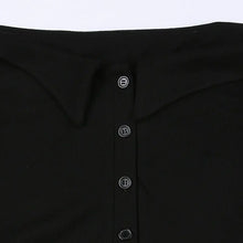 Load image into Gallery viewer, &#39;Obsidian&#39; Dark Grunge 2 Pcs Long Sleeve Top AlielNosirrah
