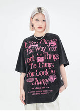 Load image into Gallery viewer, &#39;Off Rules&#39;Black Pink Graffiti Shirts AlielNosirrah
