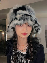 Load image into Gallery viewer, &#39;Palette &#39; Furry Pride Pastel Rainbow Fluffy Hat AlielNosirrah
