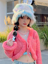 Load image into Gallery viewer, &#39;Palette &#39; Furry Pride Pastel Rainbow Fluffy Hat AlielNosirrah
