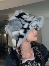 Load image into Gallery viewer, &#39;Palette &#39; Furry Pride Pastel Rainbow Fluffy Hat AlielNosirrah
