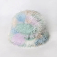 Load image into Gallery viewer, &#39;Palette &#39; Furry Pride Pastel Rainbow Fluffy Hat AlielNosirrah
