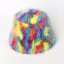 Load image into Gallery viewer, &#39;Palette &#39; Furry Pride Pastel Rainbow Fluffy Hat AlielNosirrah
